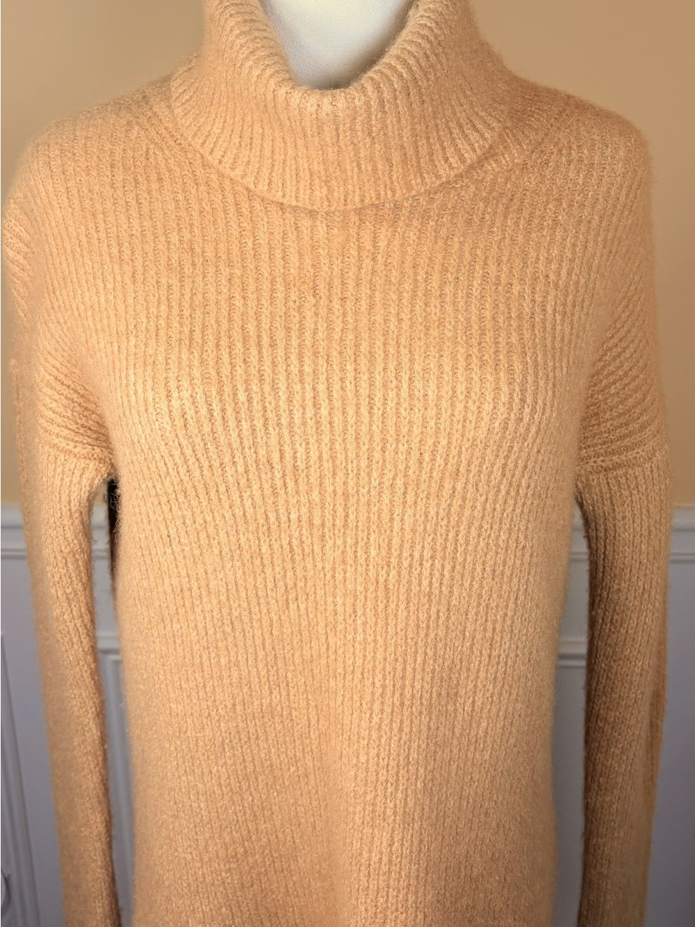🐪 Calypso St. Barth Camel Hair Wool Blend Turtleneck Sweater M